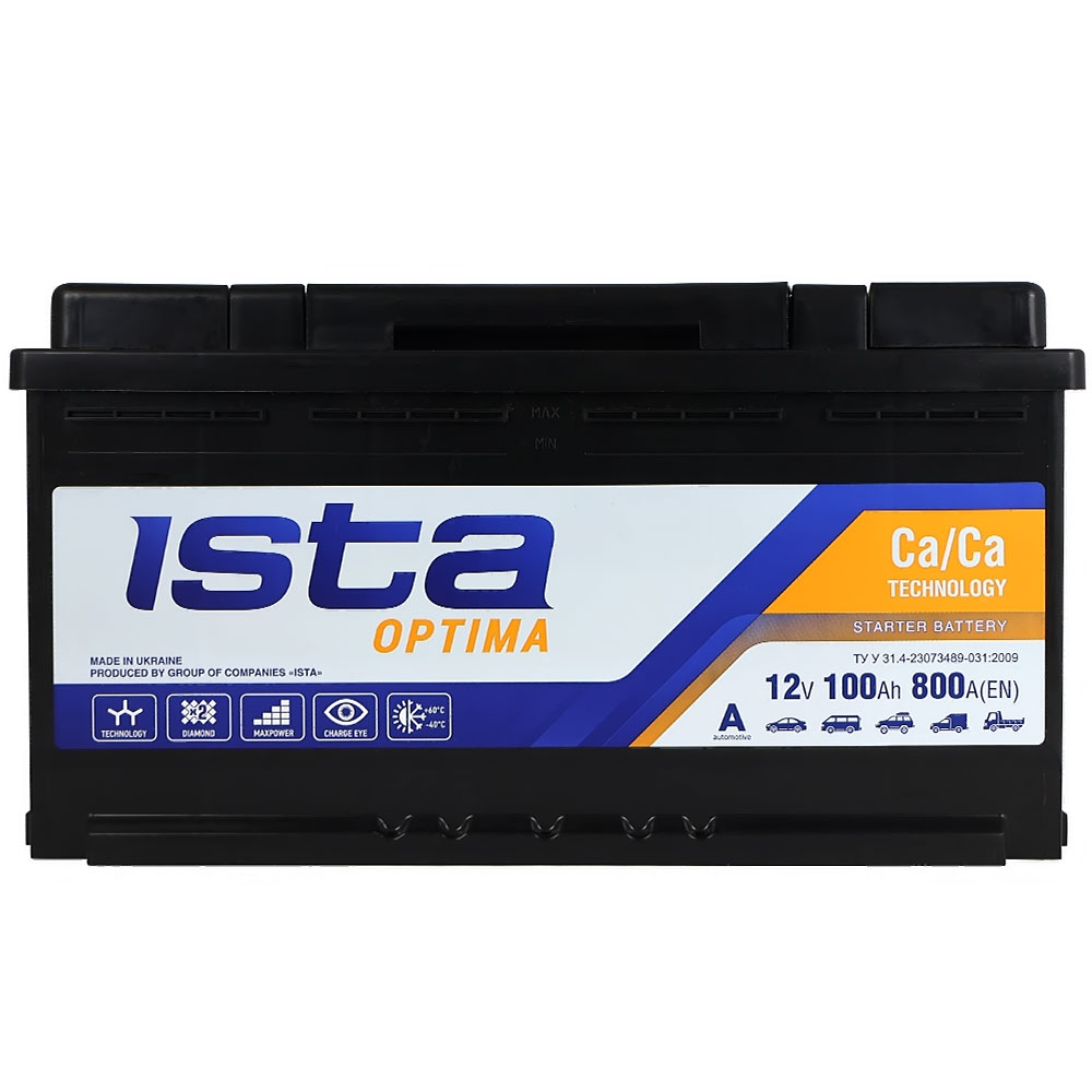 Автомобільний акумулятор ISTA Optima 100Ah 800A R+ (L5) Автомобільний акумулятор ISTA Optima 100Ah 800A R+ (L5) - Зображення 1