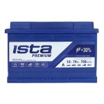 Автомобільний акумулятор ISTA Premium 74Ah 720A R+ (L3)