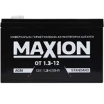 Акумулятор промисловий MAXION MXBP-OT 1.3-12 (12V, 1,3Ah, -/+)