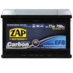 Автомобільний акумулятор ZAP Carbon EFB 77Аh 750А R+ (577 05) (L3)
