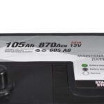 Автомобільний акумулятор ZAP Silver Calcium Asia (605 A0) (D31) 105Аh 870А R+ - Зображення 3