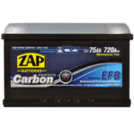 Автомобільний акумулятор ZAP Carbon EFB 75Ah 720A R+ (575 08) (LB3)(h=175)